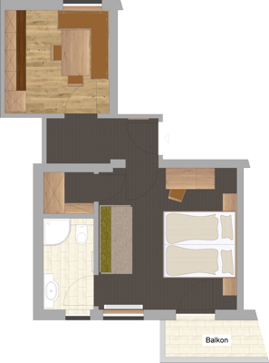 Grundriss Apartment 2.3